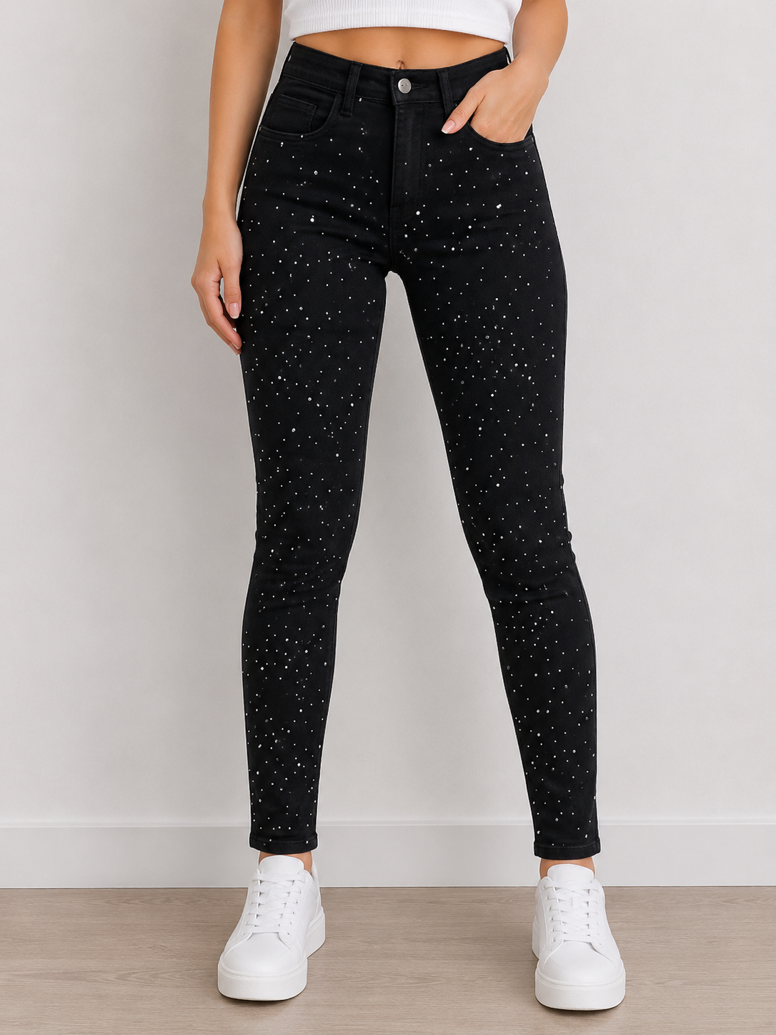 PEDRERIA SKINNY NEGRO CLASICO
